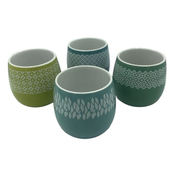 Set of 4 Steeped Tea Cove Collection Stoneware Tea Cups - Picture 5 of 6
